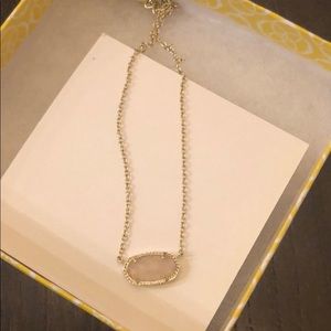 Kendra Scott pink and gold necklace